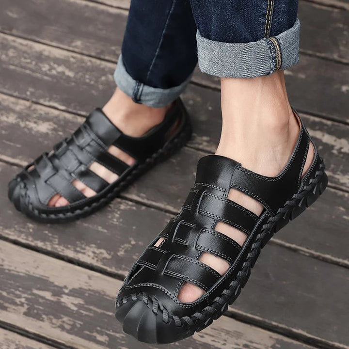 Xalvador | PU Leren Sandalen-Sandalen-Calora-Zwart-38-Calora