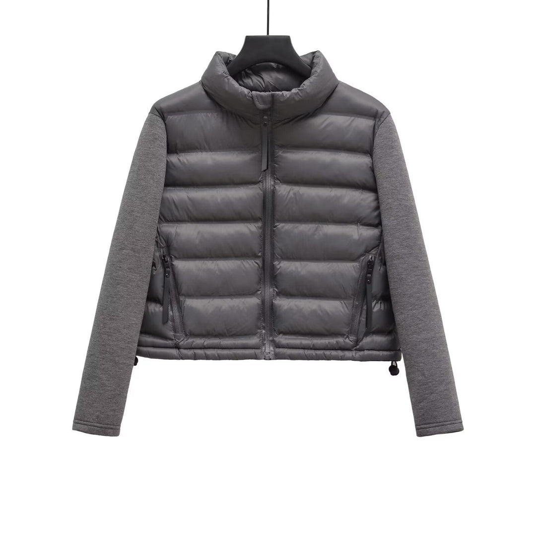 Yolanda | Winterjas voor dames met inkeping in de hals en ritssluiting-Zomer Jassen-Calora-Grijs-XS-Calora