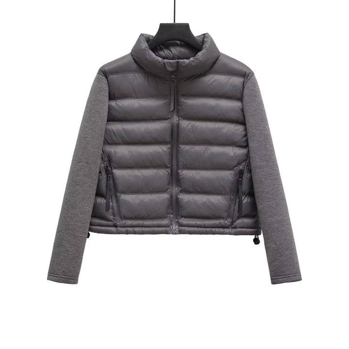Yolanda | Winterjas voor dames met inkeping in de hals en ritssluiting-Zomer Jassen-Calora-Grijs-XS-Calora