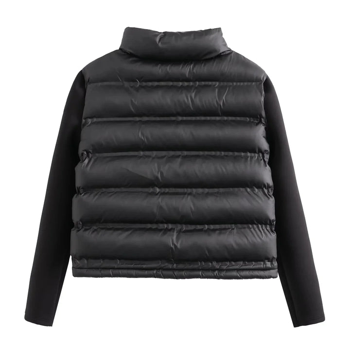 Yolanda | Winterjas voor dames met inkeping in de hals en ritssluiting-Zomer Jassen-Calora-Zwart-XS-Calora