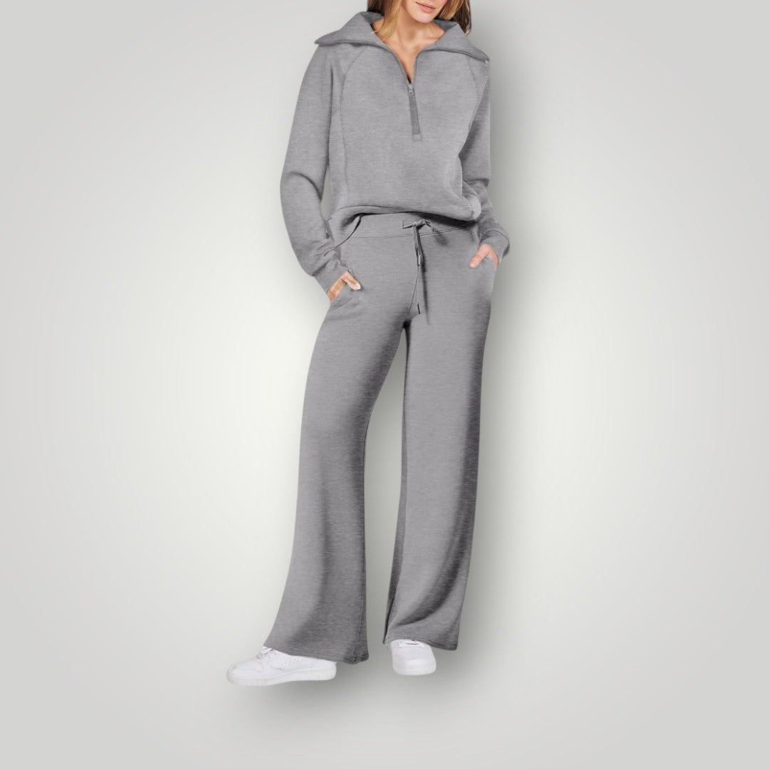 Yuna | Tweedelige Lounge set-Sets & Pakken-Calora-Grijs-S-Calora