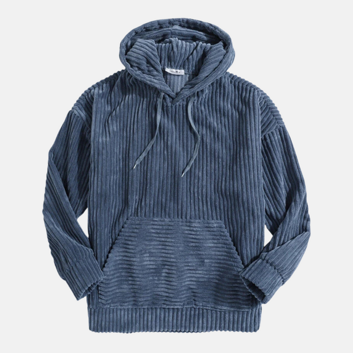 CALORA_ Zachte Corduroy Hoodie sweater met capuchon