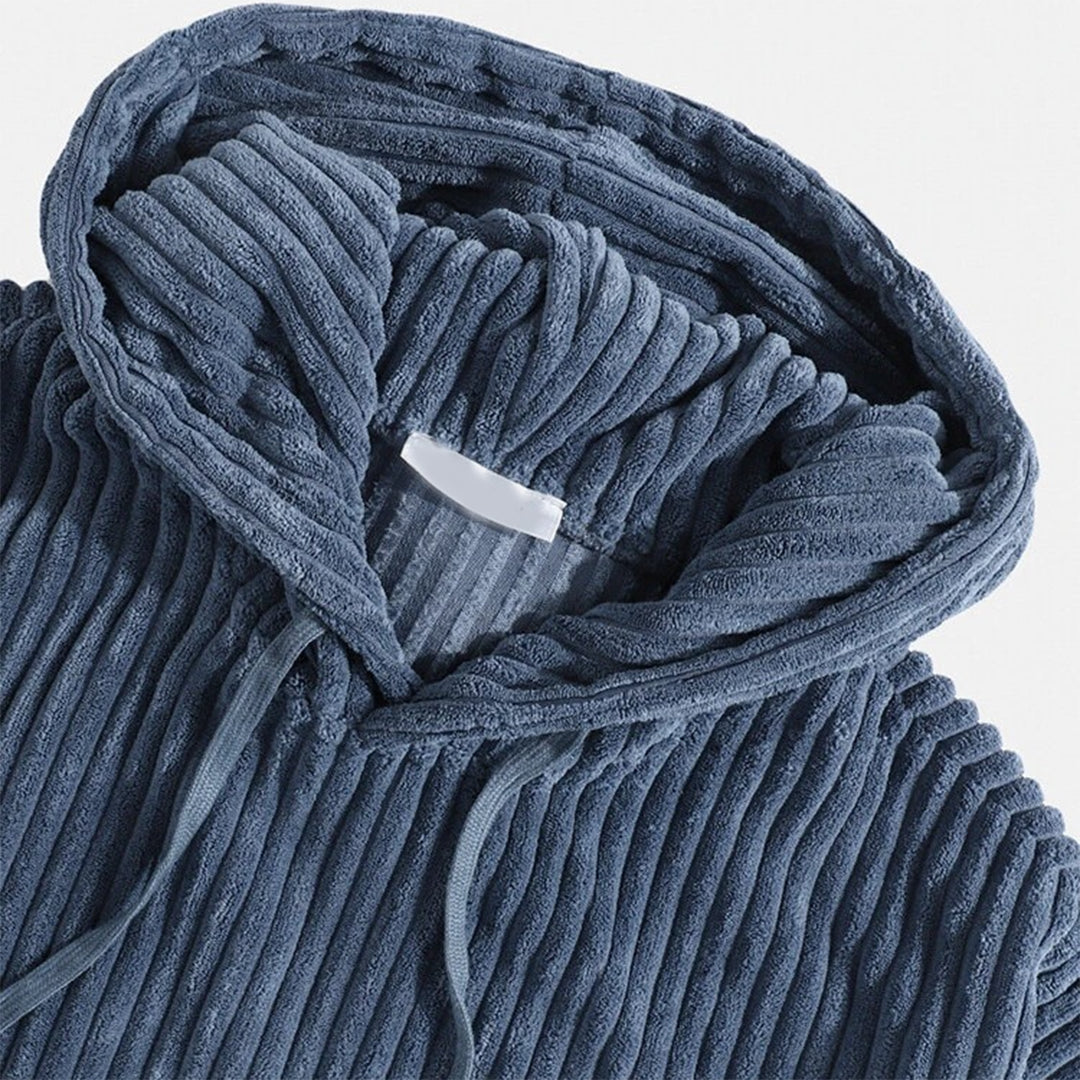 CALORA_ Zachte Corduroy Hoodie sweater met capuchon