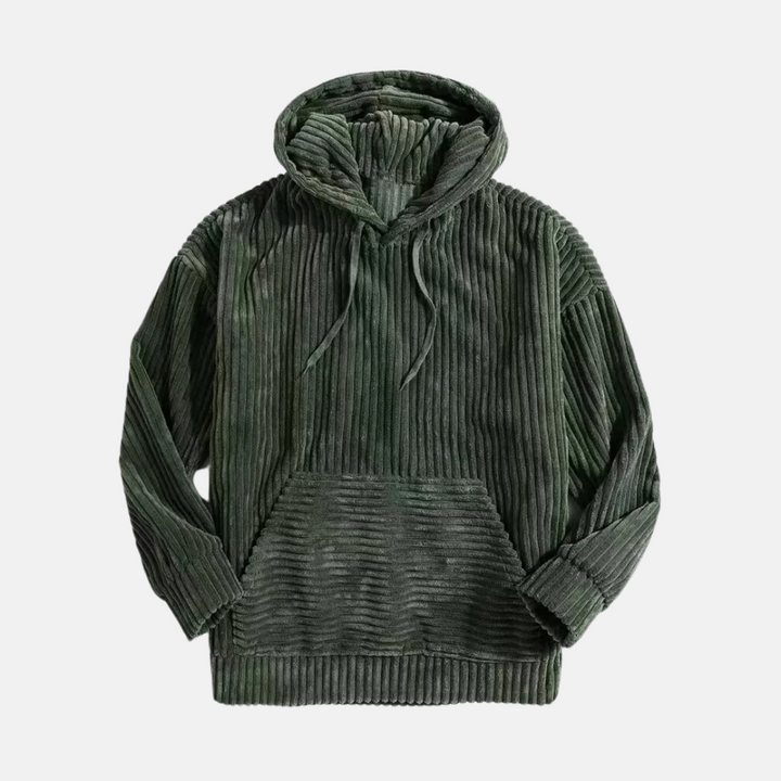 CALORA_ Zachte Corduroy Hoodie sweater met capuchon