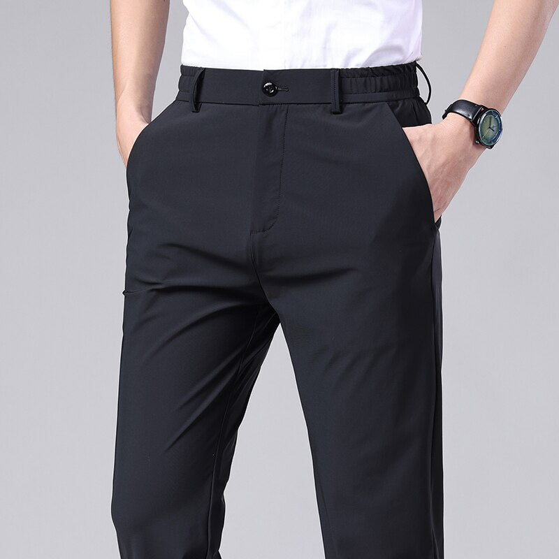 Zakelijke Heren Stretch Pantalon-Pantalons-Calora-Zwart-32-Calora