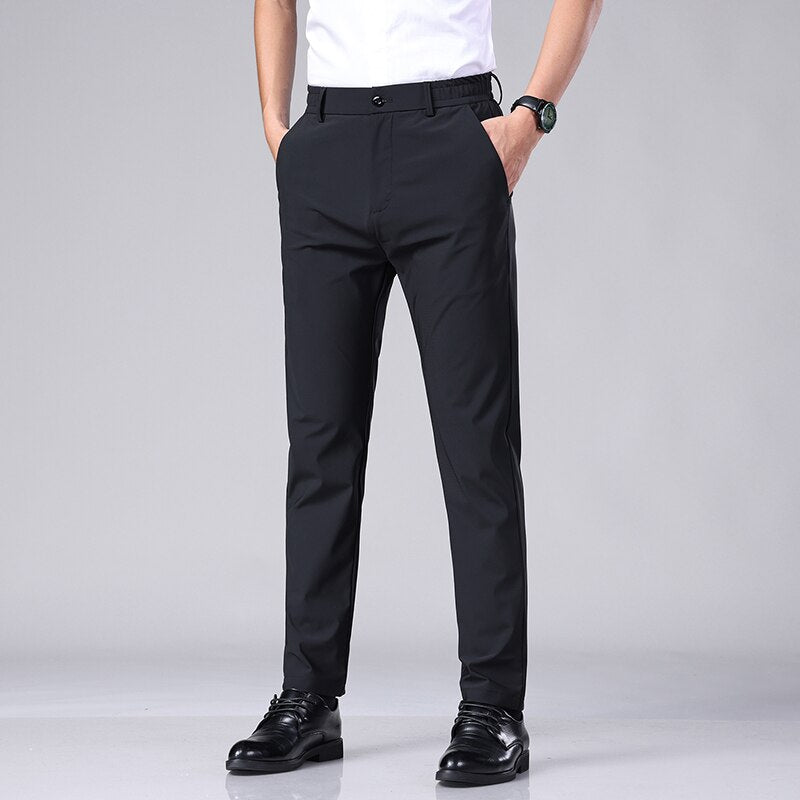 Zakelijke Heren Stretch Pantalon-Pantalons-Calora-Zwart-32-Calora