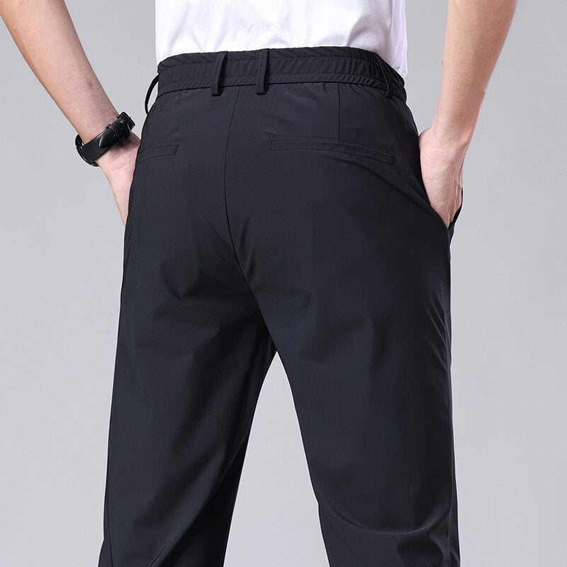 Zakelijke Heren Stretch Pantalon-Pantalons-Calora-Zwart-32-Calora