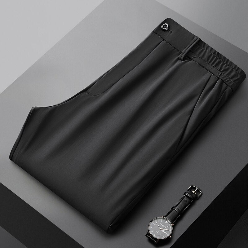 Zakelijke Heren Stretch Pantalon-Pantalons-Calora-Zwart-32-Calora
