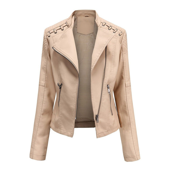 Zale | Leren Jas Washed-Look-Leren Jassen-Calora-Apricot-S-Calora