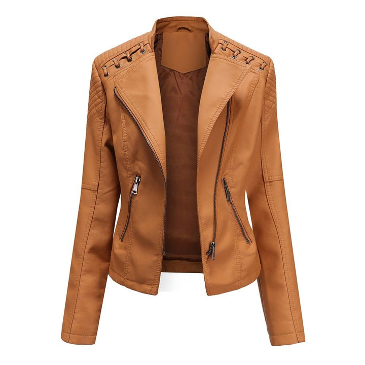 Zale | Leren Jas Washed-Look-Leren Jassen-Calora-Camel-S-Calora