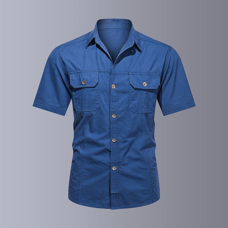 Zane | Outdoor Oversized Shirt-Shirts & Topjes-Calora-Denim Blauw-M-Calora