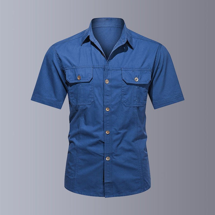 Zane | Outdoor Oversized Shirt-Shirts & Topjes-Calora-Denim Blauw-M-Calora