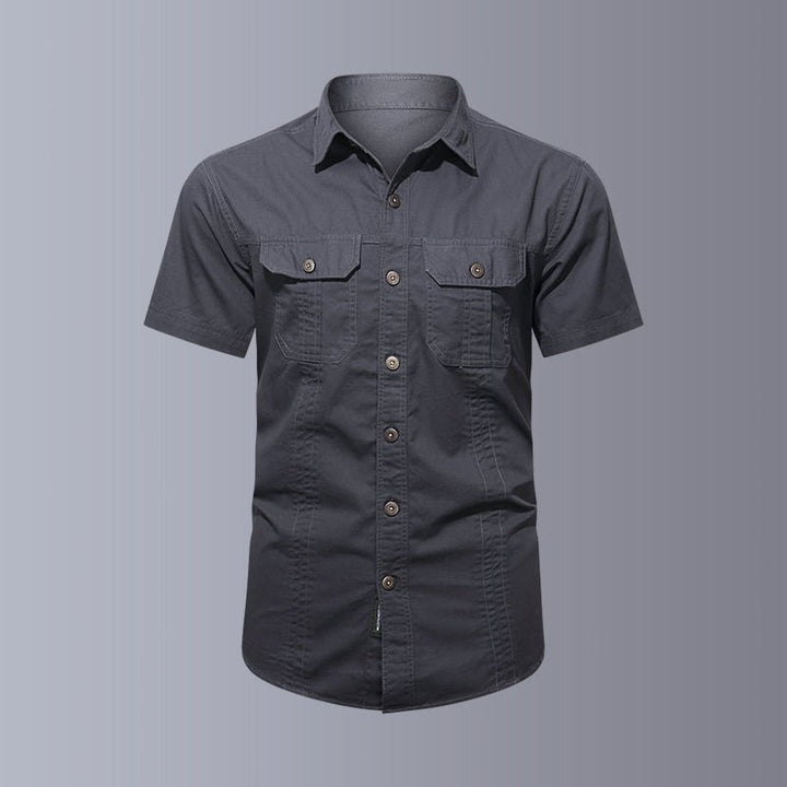 Zane | Outdoor Oversized Shirt-Shirts & Topjes-Calora-Grijs-M-Calora