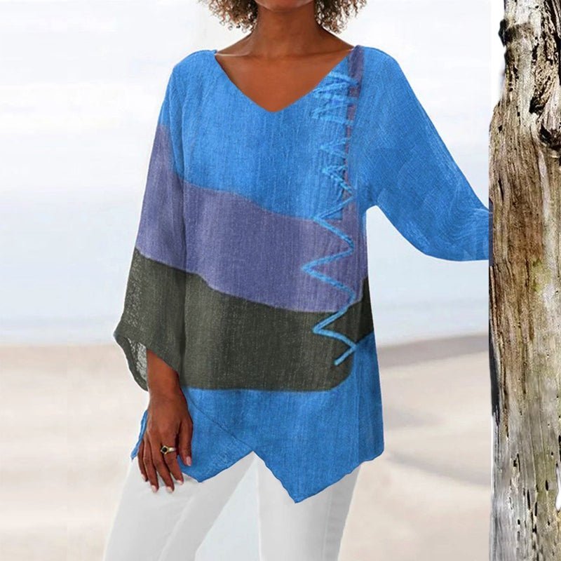 Zelara | Lente Blouse-Blouses-Calora-Blauw-S-Calora