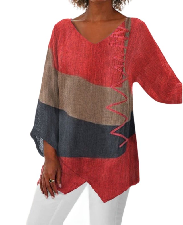 Zelara | Lente Blouse-Blouses-Calora-Rood-S-Calora