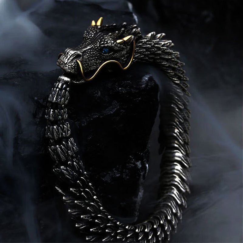 Zelora | Zilveren Handgemaakte Draken Armband-Armbanden-Calora-19cm-Calora