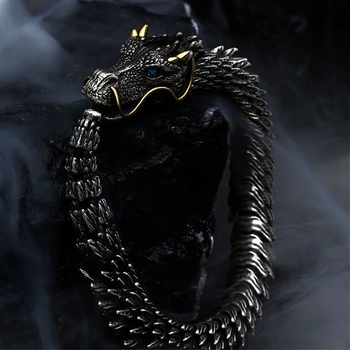 Zelora | Zilveren Handgemaakte Draken Armband-Armbanden-Calora-19cm-Calora