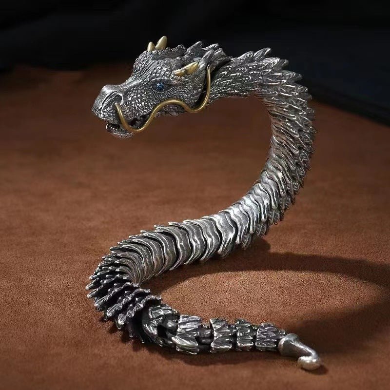 Zelora | Zilveren Handgemaakte Draken Armband-Armbanden-Calora-19cm-Calora