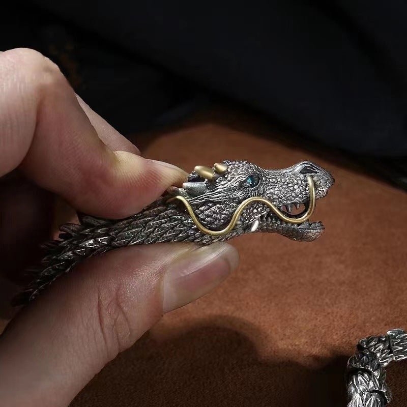 Zelora | Zilveren Handgemaakte Draken Armband-Armbanden-Calora-19cm-Calora