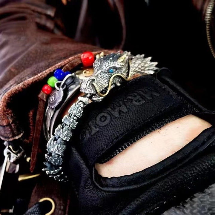 Zelora | Zilveren Handgemaakte Draken Armband-Armbanden-Calora-19cm-Calora