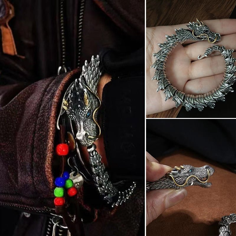 Zelora | Zilveren Handgemaakte Draken Armband-Armbanden-Calora-19cm-Calora
