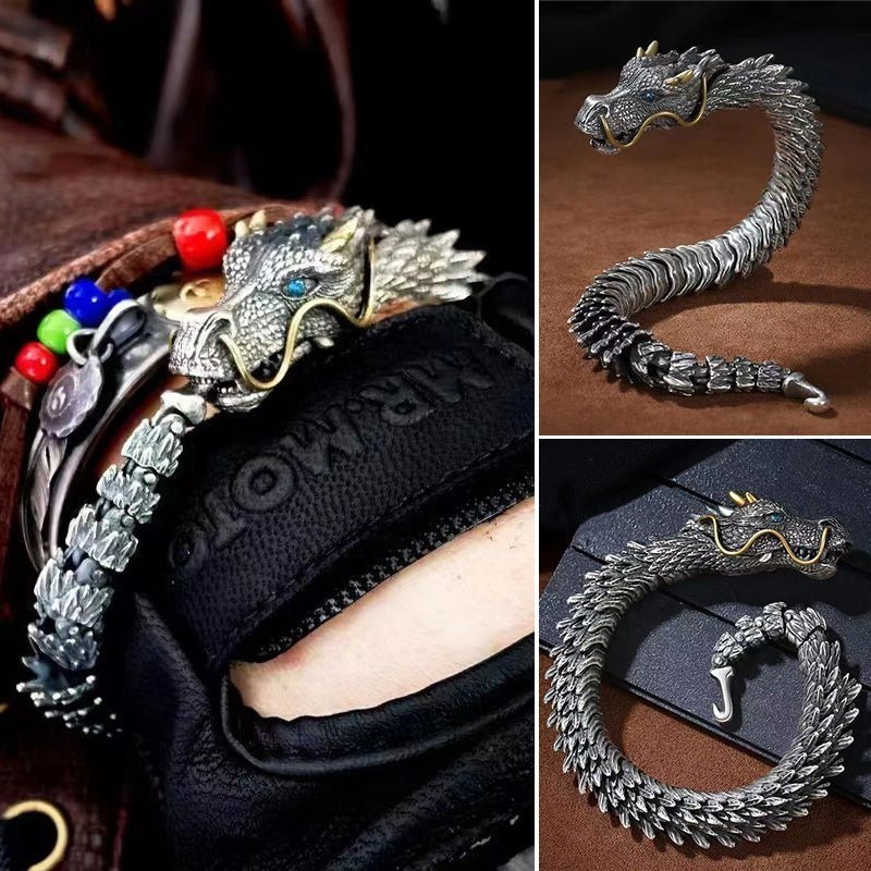 Zelora | Zilveren Handgemaakte Draken Armband-Armbanden-Calora-19cm-Calora