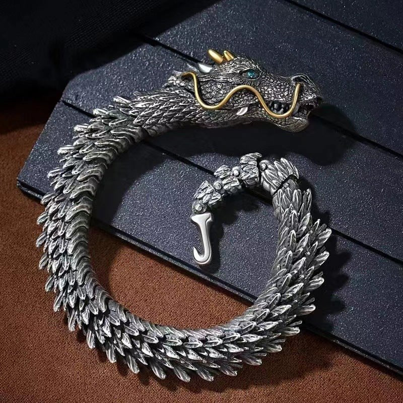 Zelora | Zilveren Handgemaakte Draken Armband-Armbanden-Calora-20cm-Calora