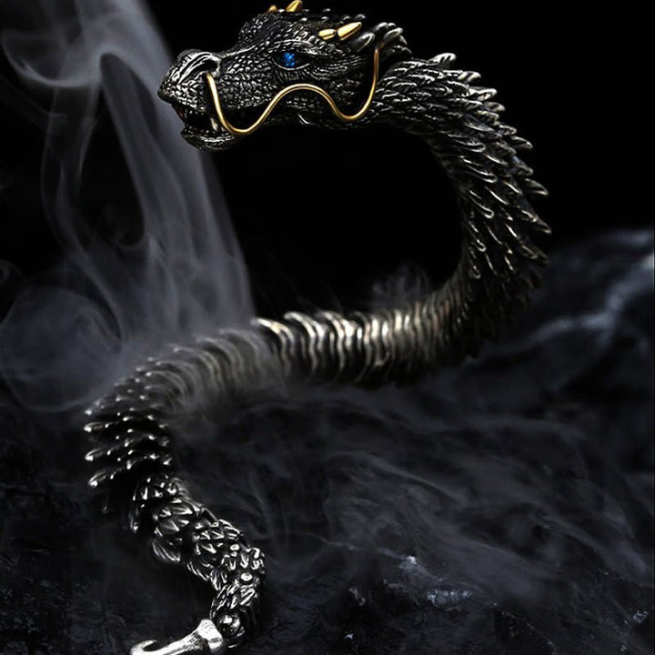 Zelora | Zilveren Handgemaakte Draken Armband-Armbanden-Calora-22cm-Calora
