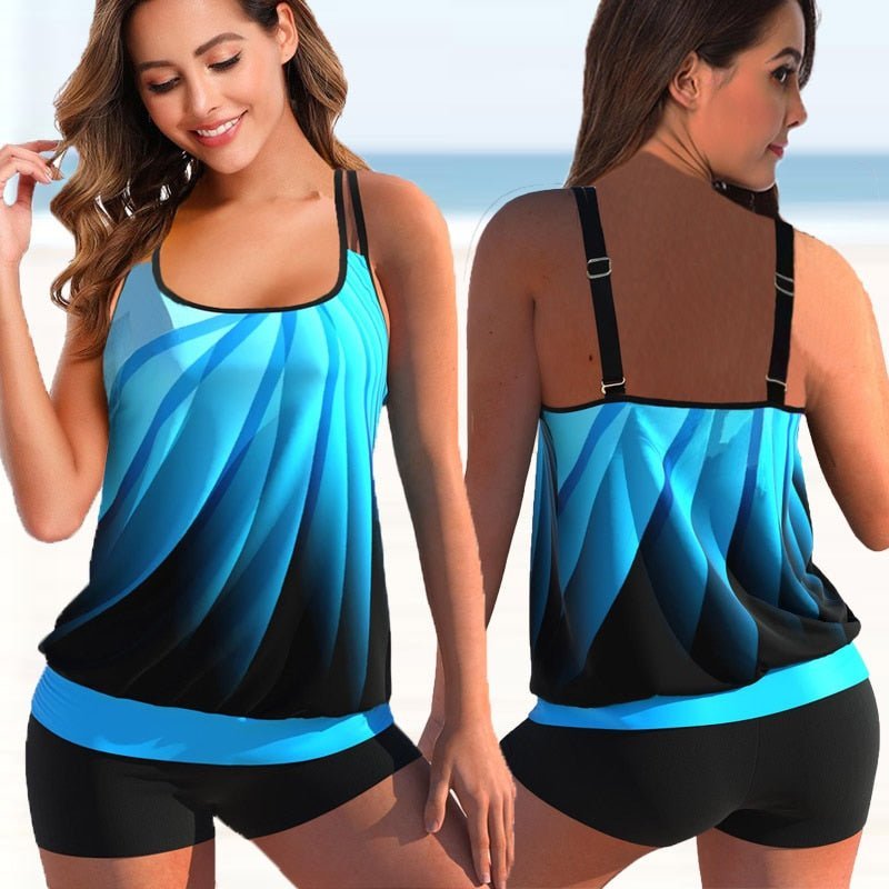 Zentila | Tankini Set Plus Maat-Zwemkleding-Calora-Blauw-S-Calora