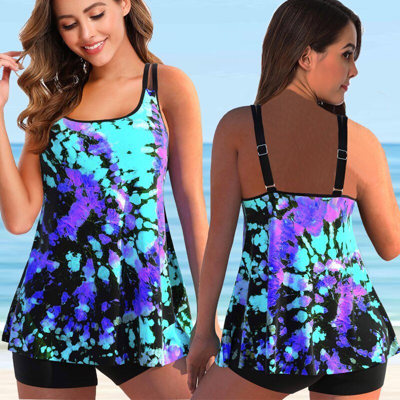 Zentila | Tankini Set Plus Maat-Zwemkleding-Calora-Paars-S-Calora