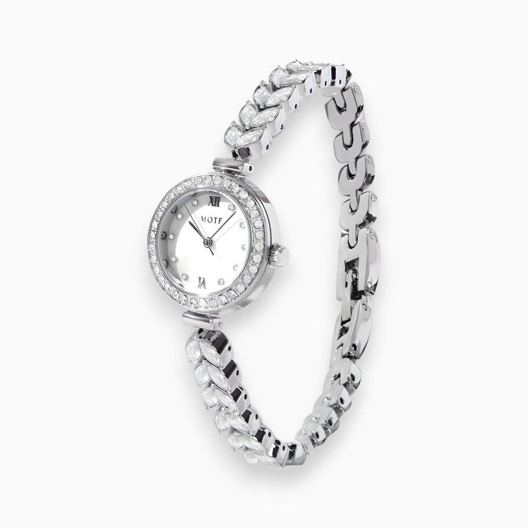 Zilveren Ronde Dunne Dameshorloge-Horloges-Calora-Calora
