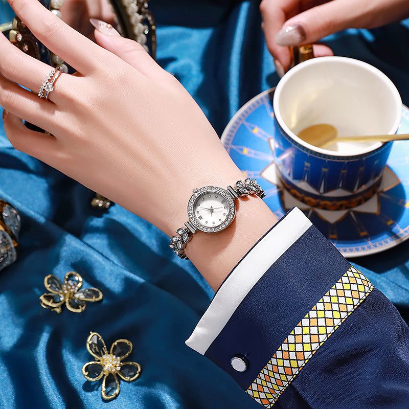 Zilveren Ronde Dunne Dameshorloge-Horloges-Calora-Calora