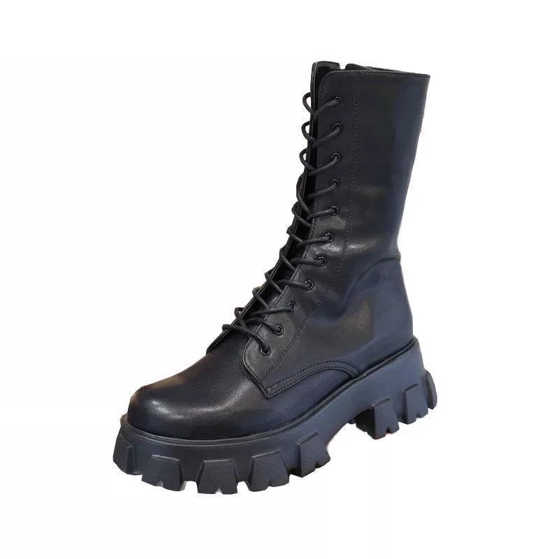 Zina | Hoge Chunky Laars-Laarzen-Calora-Zwart-35-Calora