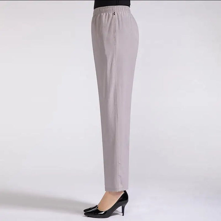 Zoé | Nette Dames Stretch Broek met Hoge Taille-Pantalons-Calora-Zwart-M-Calora