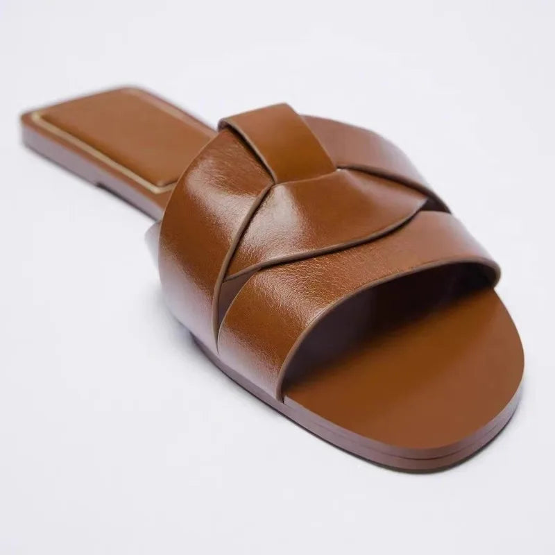 Zomer Dames Slippers Casual Ademend T-vormige Open Teen Sandalen-Sandalen-Calora-Blauw-35-Calora