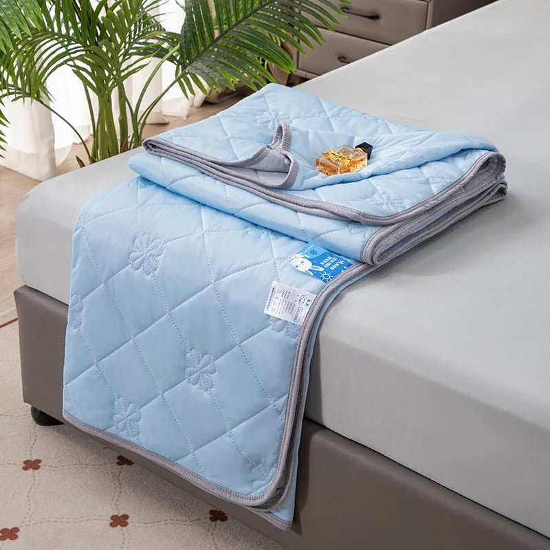 Zomer Dubbelzijdig Koeldeken Q-Max 0.4 koelvezels-Home Decor-Calora-Blauw-150x200cm-Calora