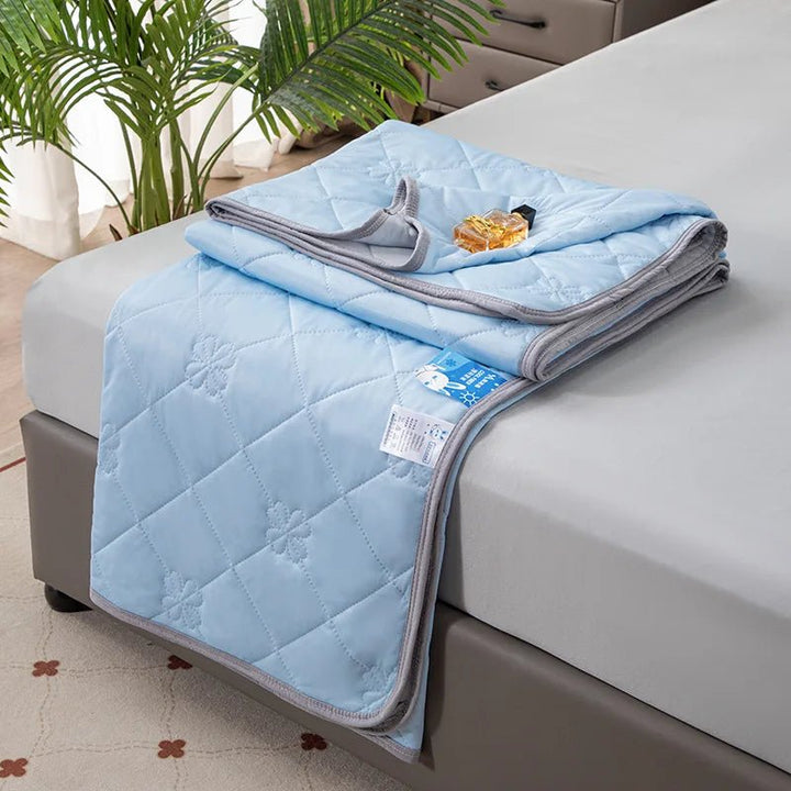 Zomer Dubbelzijdig Koeldeken Q-Max 0.4 koelvezels-Home Decor-Calora-Blauw-150x200cm-Calora