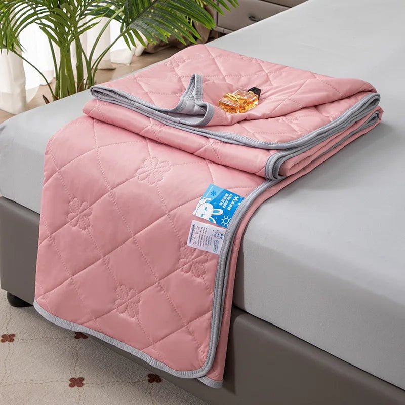 Zomer Dubbelzijdig Koeldeken Q-Max 0.4 koelvezels-Home Decor-Calora-Roze-150x200cm-Calora