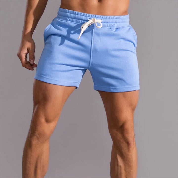 Zomer Heren Casual Shorts Korte Broek met Ademend Materiaal en Effen Kleur-Korte Broeken-Calora-Blauw-M-Calora