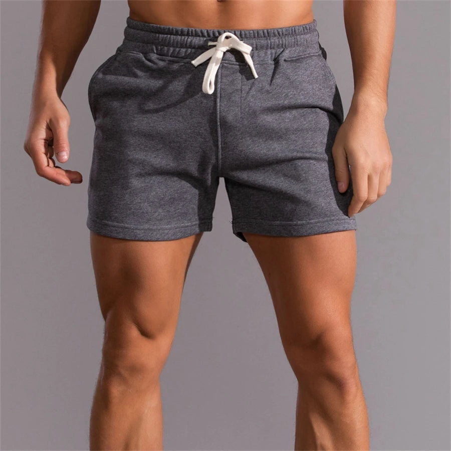 Zomer Heren Casual Shorts Korte Broek met Ademend Materiaal en Effen Kleur-Korte Broeken-Calora-Donkergrijs-M-Calora