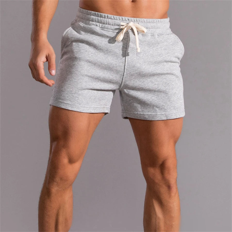 Zomer Heren Casual Shorts Korte Broek met Ademend Materiaal en Effen Kleur-Korte Broeken-Calora-Grijs-M-Calora
