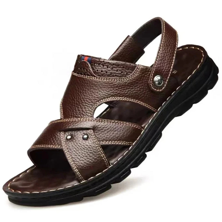 CALORA_ Zomer PU Leren Sandalen voor Mannen met Antislip en Dikke Zolen