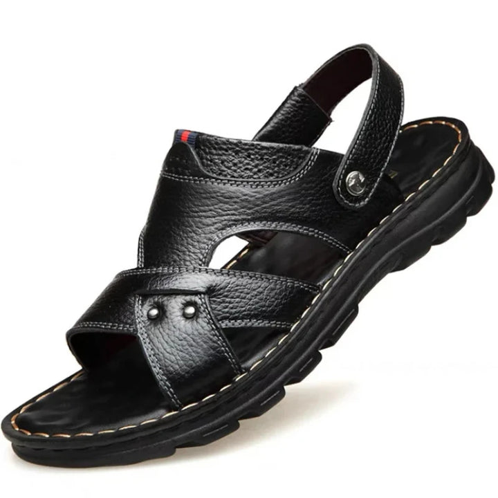 CALORA_ Zomer PU Leren Sandalen voor Mannen met Antislip en Dikke Zolen