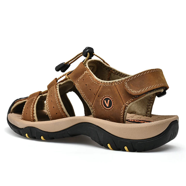 CALORA_ Zomer Sandalen voor Mannen van PU Leer Casual Outdoor Hiking Schoenen