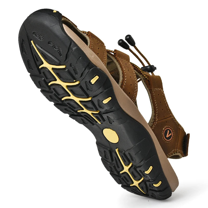 CALORA_ Zomer Sandalen voor Mannen van PU Leer Casual Outdoor Hiking Schoenen
