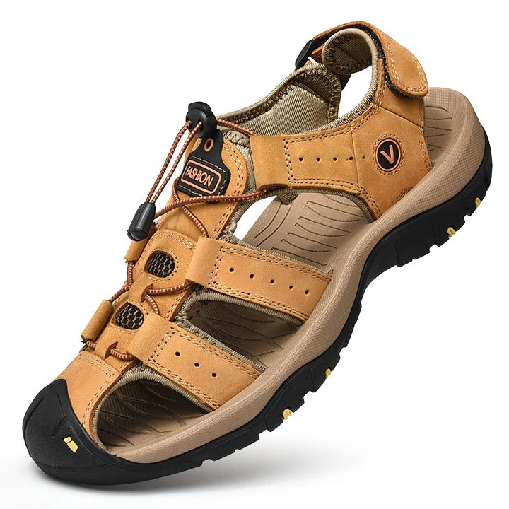 CALORA_ Zomer Sandalen voor Mannen van PU Leer Casual Outdoor Hiking Schoenen
